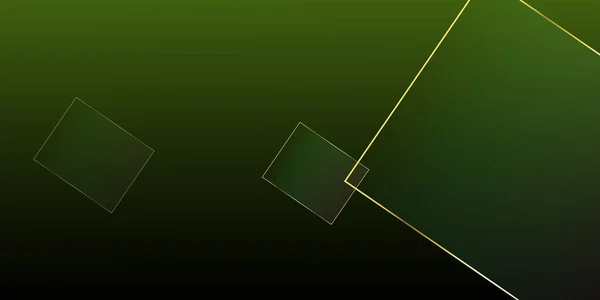 Зелёная Визитная Карточка Золотыми Вкладышами Новогодний Блеск Фоне Green Geo — стоковый вектор