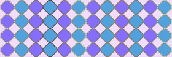 Блискучий Градієнт Паттерн Геометричний Trellis Tile Vintage Geo Clover Чотириличність — стоковий вектор