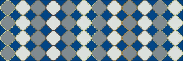 Modèle Dégradé Brillant Trendy Geo Clover Carrelage Géométrique Treillis Quatrefoil — Image vectorielle