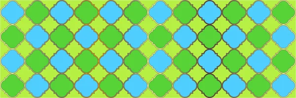 Patrón Brillo Degradado Moderno Geo Ramadán Azulejo Geométrico Trellis Quatrefoil — Vector de stock