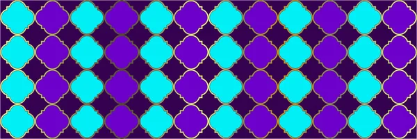 Gradient Sparkling Pattern Орієнтальний Зразок Геометричний Trellis Tile Чотирилисник Марокканський — стоковий вектор