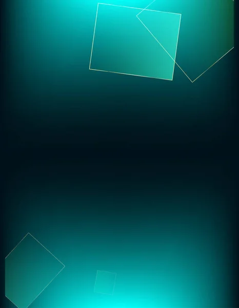 Cubierta Verde Negocios Con Cuadrados Oro Velvet Falling Low Poly — Vector de stock