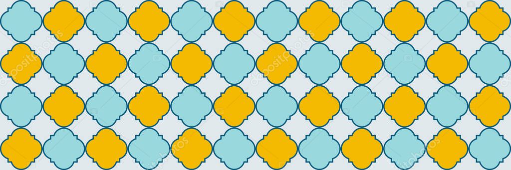 Sparkling Shiny Pattern. Royal Arabesque Mosaic. Geometric Trellis Tile. Quatrefoil Persian Ethnic Tesselation. Elegant Seamless Oriental Cover. Cool Arabian Texture. Simple Geo Clover.