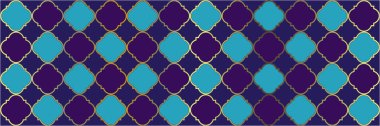 Işıltı Gradyan Deseni. Geleneksel Kusursuz Oriental Banner. Havalı Fas Şablonu. Dört katlı Arapça Etnik Tesselasyon. Osmanlı Kraliyet dokusu. Geometrik Trellis fayansı. Modern Geo Clover.