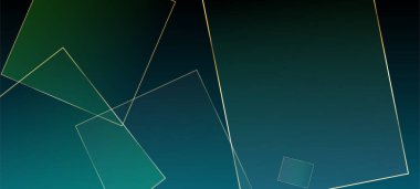 Altın Kareli Yeşil İş Posteri. Premium Velvet Geo Kağıdı. Royal Falling Low Poly Kart. Zümrüt Kristal Duvar kağıdı. 3D Soyut Çokgen Kareler Davet Et. Yeni Yıl Parlak Arkaplanı.