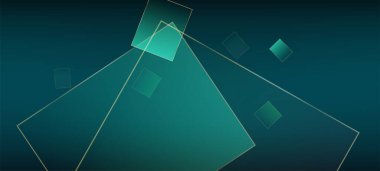 Altın Çizgili Yeşil İş Çerçevesi. En iyi Gümüş Geo Posteri. Zümrüt Şatafatlı Duvar Kağıdı. 3D Soyut Çokgen Kareler Tasarımı. Royal Falling Low Poly Sınırı. Parlak Noel Arkaplanı.