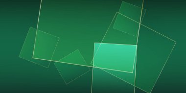 Altın Çizgili Yeşil İş Posteri. 3D Soyut Çokgen Kareler Tasarımı. Zümrüt Altın Duvar kağıdı. Gümüş Düşen Üçgen Sınır. Noel Parlak Arkaplanı. Zengin VIP Kraliyet Geo Kapağı.