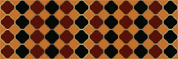 Motif Brillant Scintillant Carrelage Géométrique Treillis Modèle Ottoman Vip Quatrefoil — Image vectorielle