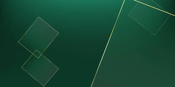 Grüne Visitenkarte Mit Goldenen Quadraten Samt Fallendem Dreiecksplakat Silvester Funkeln — Stockvektor