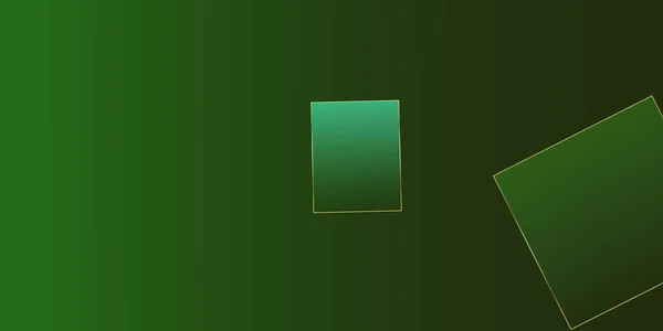 Зеленый Бизнес Дизайн Золотыми Шапками Абстрактные Полигональные Квадраты Бархатный Низкопольный — стоковый вектор