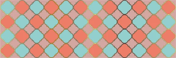 Brilhante Sparkle Pattern Simples Geo Ramadan Telha Geométrica Trellis Quatrefoil — Vetor de Stock