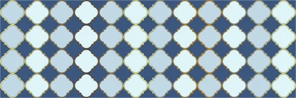 Gradient Glänzendes Muster Moderner Geo Ramadan Cooles Östliches Muster Vierflügel — Stockvektor
