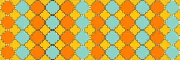 Patrón Brillante Chispa Cool Patrón Marroquí Geo Trellis Moderno Quatrefoil — Vector de stock