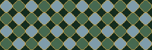 Motif Scintillant Étincelant Mosaïque Ottomane Vip Simple Geo Hijri Quatrefoil — Image vectorielle