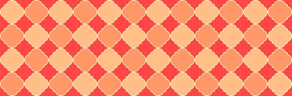 Lesklý Třpytivý Vzor Jednoduchý Geo Clover Cool Arabská Mozaika Quatrefoil — Stockový vektor
