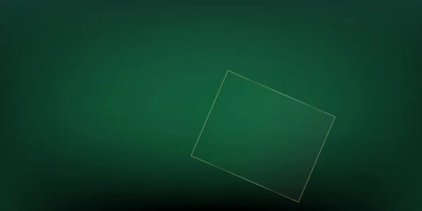 Green Business Frame Mit Goldlinien Abstrakte Polygonale Quadrate Cover Smaragdfarbene — Stockvektor