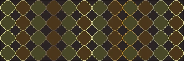 Glanzend Glanzend Patroon Geometrische Trellis Tegel Cool Arabisch Mozaïek Quatrefoil — Stockvector