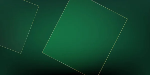 Grön Affärsdesign Med Guldformer Emerald Gold Wallpaper Abstrakt Polygonal Kvadrat — Stock vektor