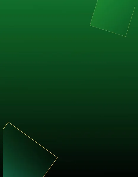 Grüne Geschäftsgrenze Mit Goldenen Quadraten Christmas Sparkling Hintergrund Abstraktes Polygonales — Stockvektor