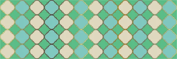 Patrón Gradiente Brillante Cool Arabian Pattern Azulejo Geométrico Trellis Quatrefoil — Archivo Imágenes Vectoriales
