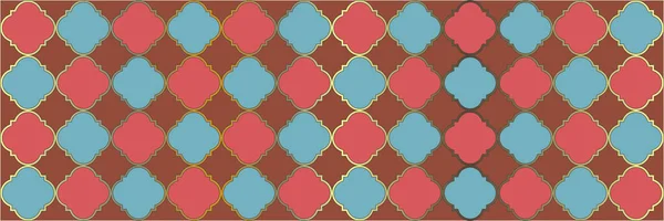 Patrón Brillante Chispeante Cool Textura Oriental Vip Arabesque Mosaic Quatrefoil — Archivo Imágenes Vectoriales