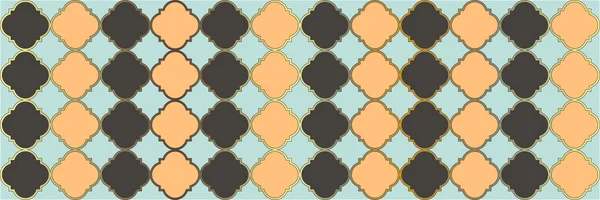 Espumoso Patrón Chispas Moderno Geo Ramadán Azulejo Geométrico Trellis Quatrefoil — Vector de stock