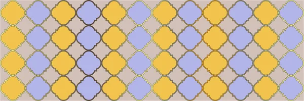 Patrón Degradado Brillante Azulejo Geométrico Trellis Moderno Geo Ramadán Quatrefoil — Archivo Imágenes Vectoriales