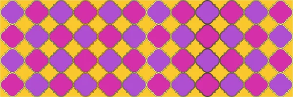 Shiny Sparkling Pattern Geometric Trellis Tile Modern Geo Hijri Quatrefoil — Stock Vector