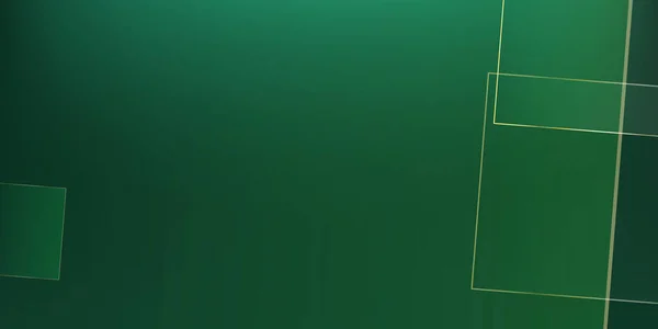 Зеленый Бизнес Баннер Золотыми Формами Граница Абстрактных Многоугольных Кварков Рождественский — стоковый вектор