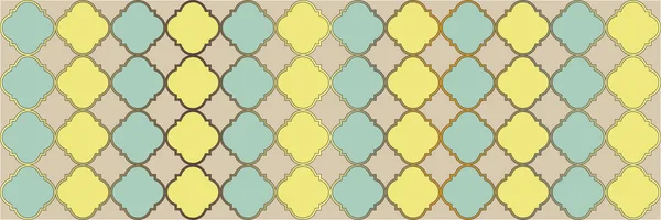 Glänzendes Funkelndes Muster Königliche Osmanische Textur Geometrische Spalierfliese Vierflügel Eastern — Stockvektor