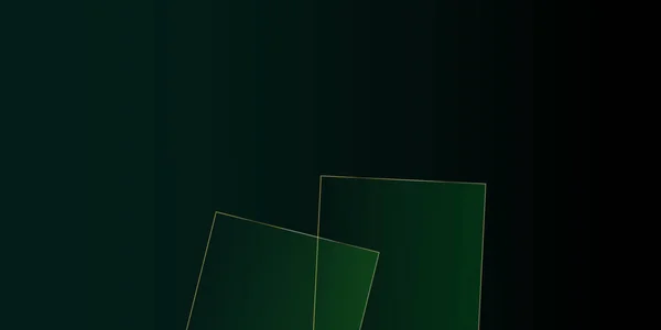 Zöld Üzleti Design Arany Négyzetek Ezüst Hulló Háromszög Banner Gazdag — Stock Vector