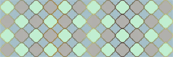 Patrón Gradiente Chispeante Azulejo Geométrico Trellis Geo Trellis Moda Quatrefoil — Vector de stock