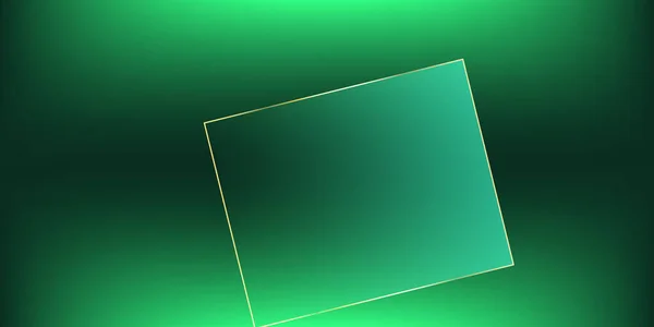 Зеленый Бизнес Золотыми Подкладками Премиум Серебряная Граница Абстрактные Полигональные Квадраты — стоковый вектор