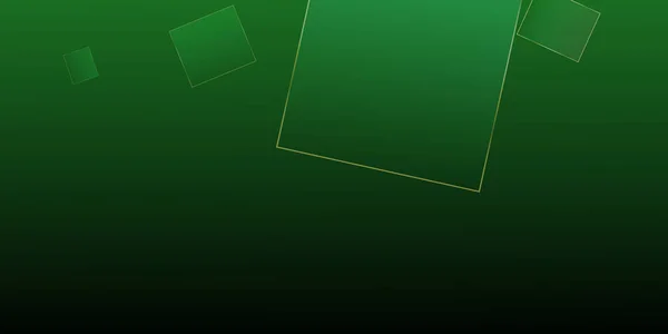 Zöld Üzleti Határ Arany Formákkal Absztrakt Polygonal Squares Papír Karácsonyi — Stock Vector