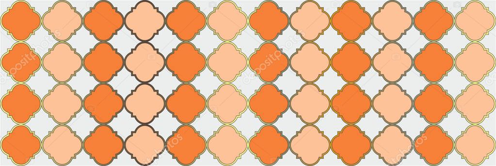 Sparkling Shiny Pattern. Elegant Seamless Oriental Banner. Geometric Trellis Tile. Quatrefoil Arabic Ethnic Tesselation. Cool Arabian Texture. Vintage Geo Hijri. Silver Ottoman Pattern.