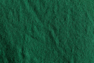 Yeşil kumaş kumaş kumaş polyester doku ve tekstil arkaplan.