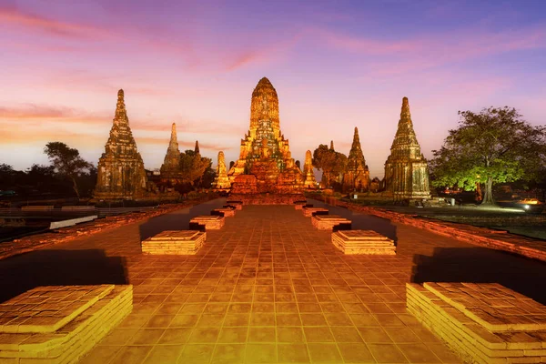 Ayutthaya Ili Eski Tapınak Wat Chaiwatthanaram Ayutthaya Tarihi Parkı Tayland — Stok fotoğraf