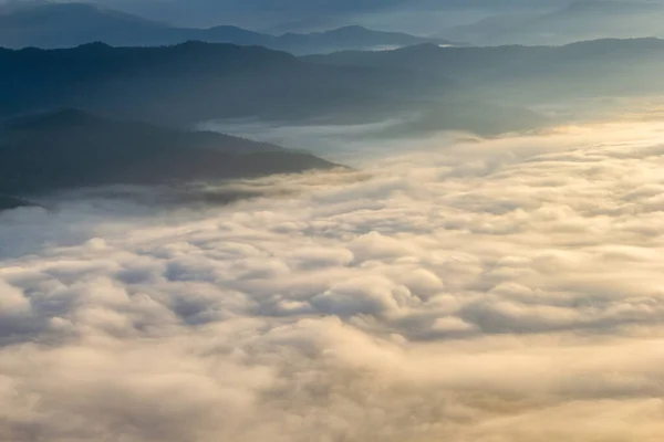 Ландшафт Утром Туманом Дои Самер Дао Национальный Парк Шри Нан — стоковое фото