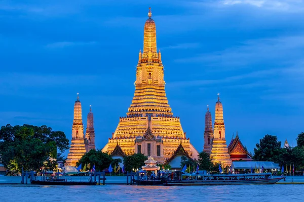 Wat Arun Řeka Chao Phraya Bangkok Thajsko — Stock fotografie