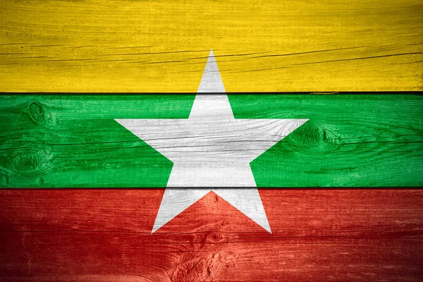 Burmesische Flagge, myanmar — Stockfoto