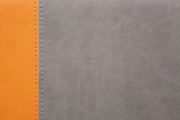 Textura de cuero naranja y gris — Foto de Stock