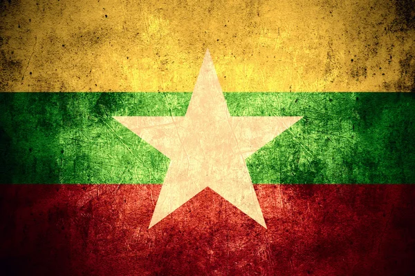 Mianmar zászlaja — Stock Fotó