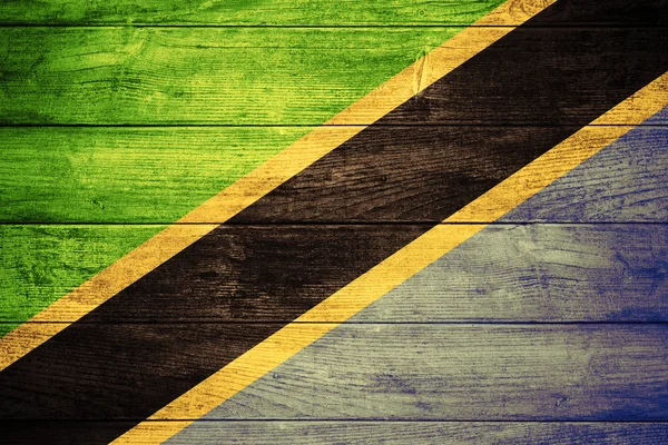 Bandeira de tanzania — Fotografia de Stock