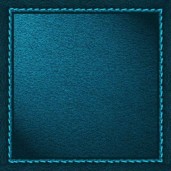 Fond en cuir turquoise — Photo