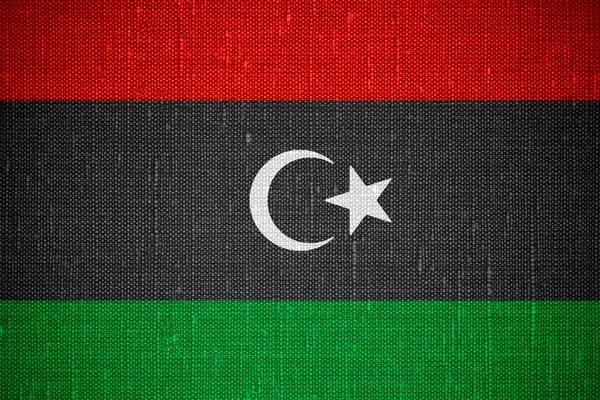 Libyjská vlajka — Stock fotografie