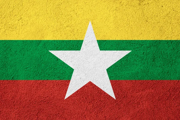 Mianmar zászlaja — Stock Fotó