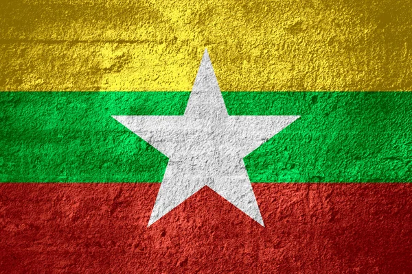 Burma, Mianmar zászlaja — Stock Fotó