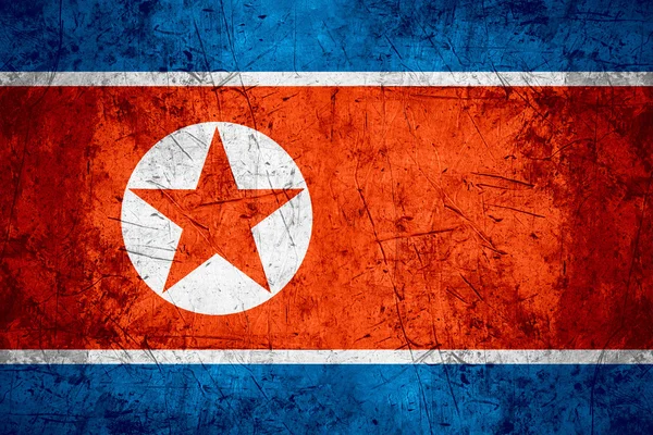 Észak-korea zászló — Stock Fotó