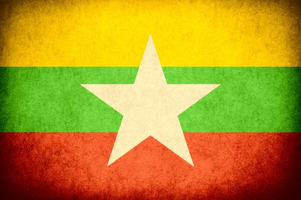 Flagge von Burma — Stockfoto