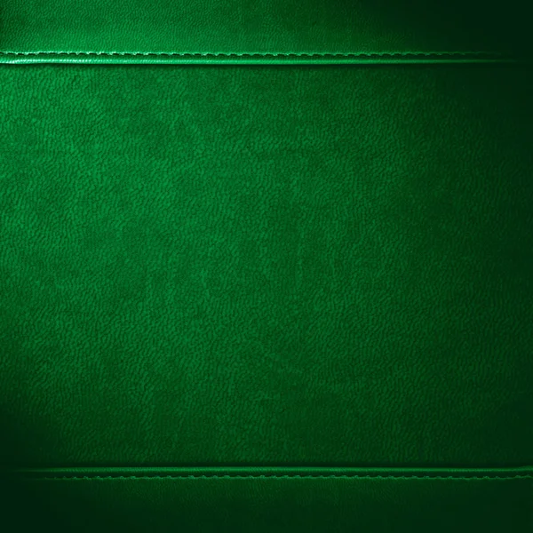 Green leather background — Stock Photo, Image